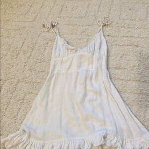 White Ruffled Spaghetti Strap Dress SHORE